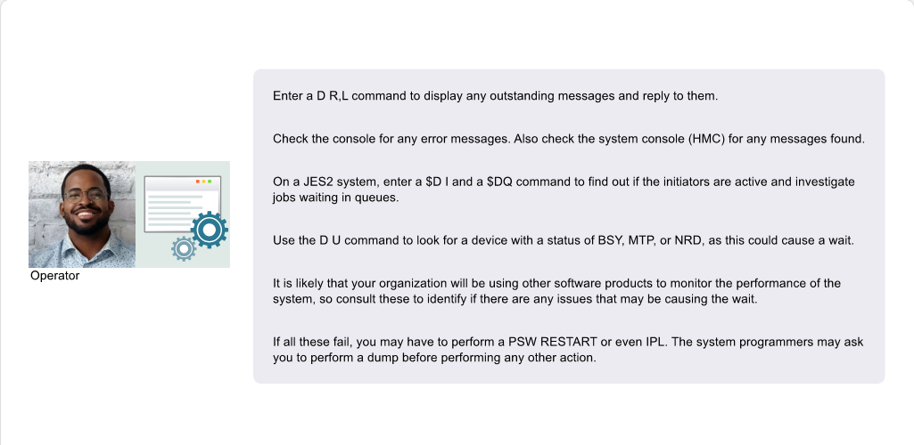 Categorizing Problems Waits and Hangs: Categorizing Problems - Recovering from an Enabled Wait screenshot