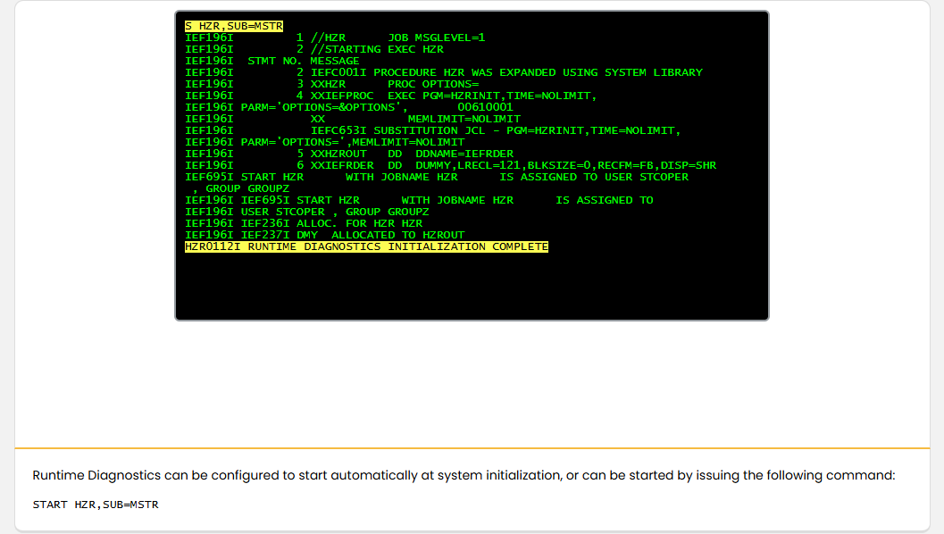 Categorizing Problems Using Runtime Diagnostics: Categorizing Problems - Starting Runtime Diagnostics screenshot