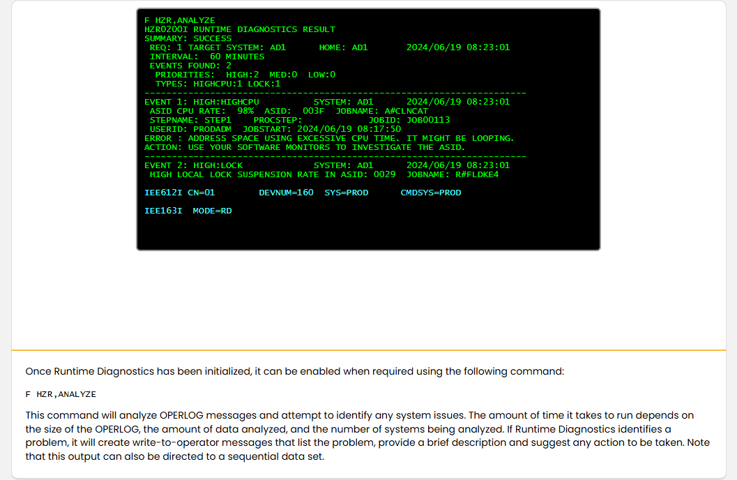 Categorizing Problems Using Runtime Diagnostics: Categorizing Problems - Enabling Runtime Diagnostics screenshot