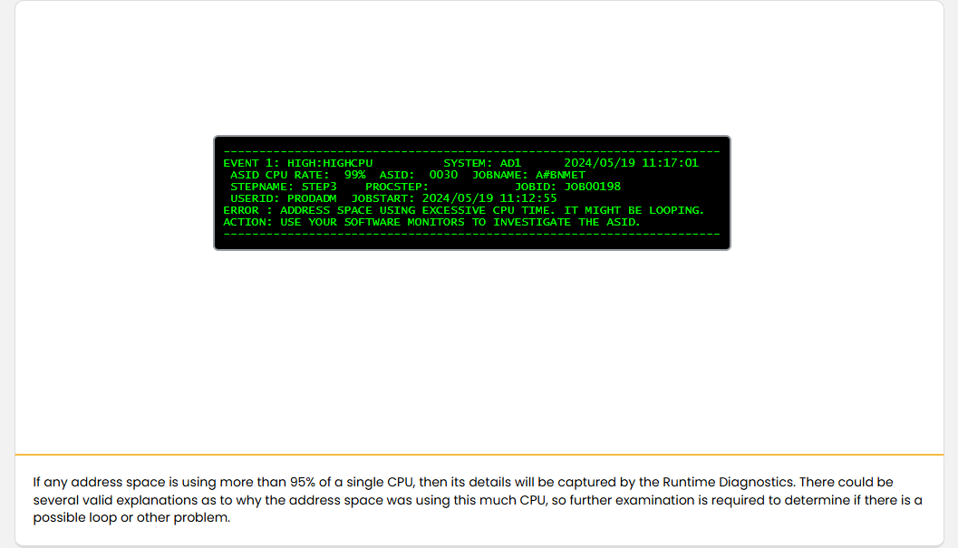 Categorizing Problems Using Runtime Diagnostics: Categorizing Problems - High CPU Usage screenshot